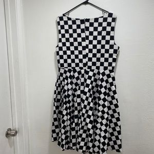 Vintage Inspired Black & White Checkerboard dress